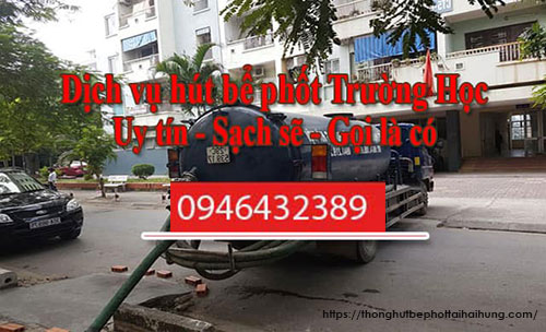 thông hút bể phốt trường học tại Nam Định của Hải Hưng